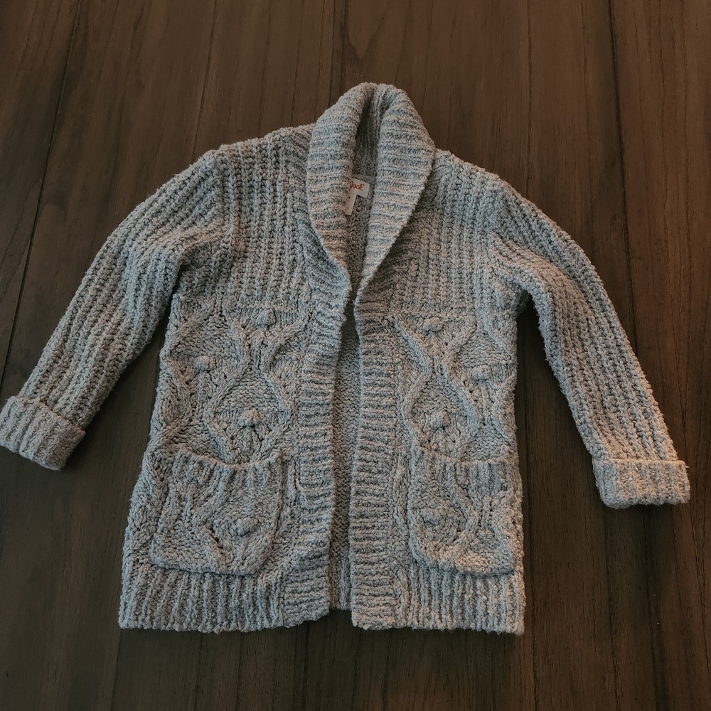 Cat & Jack toddler girl cable knit gray sweater